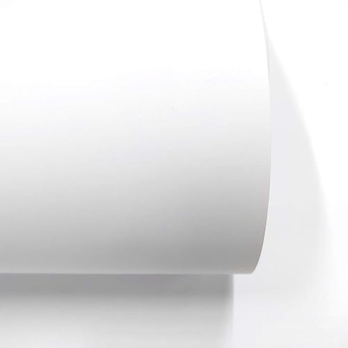 Miniatura 5 de RoyalWallSkins Papel pintado de color sólido mate sin textura papel autoadhesivo para gabinetes muebles de cocina (blanco SFSH001)