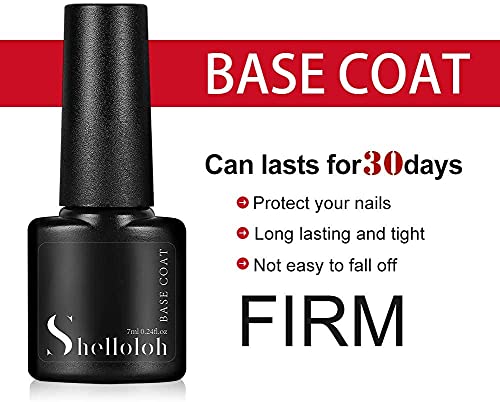 Shelloloh UV Nagellack Starterset, Nail Polish Kit mit 15 Farben Gel, Top&Base Coat Set mit 36W UV/LED Lampe, 7ml… – Bild 6