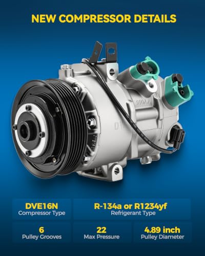 Image of PHILTOP A76298 Air Conditioner AC Compressor with Clutch for Hyundai Tucson 2017-2018 2.0L