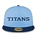 New Era Men's Light Blue/Navy Tennessee Titans Wordmark 59FIFTY Fitted Hat