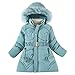 Winter Coats for Girls Fleece Lined Puffer Jackets Warm Fur Collar Hooded Cotton Padded Down Coat Thicken Parka Outwear