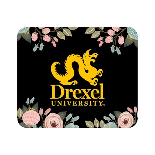 Mouse Pad, Fabric, Drexel University Standard/Floral Pink