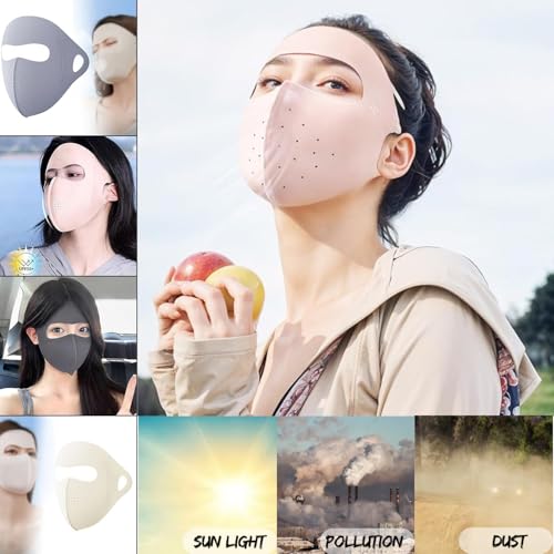 Image of 1Pc Full Face Cover Folded Women Face Mask for Outdoor Sports Climbing Traveling, UPF50+ Sun Protection Mask for Men Women, UV Full Face Masks for Bike Car (Pack, 1, count)