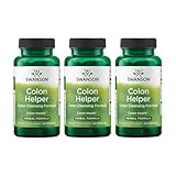 Swanson Colon Helper Herbal Digestive Supplement for Adults Seeking Healthy Eliminations with Goldenseal, Slippery Elm & Aloe (60 Capsules, 3 Pack)