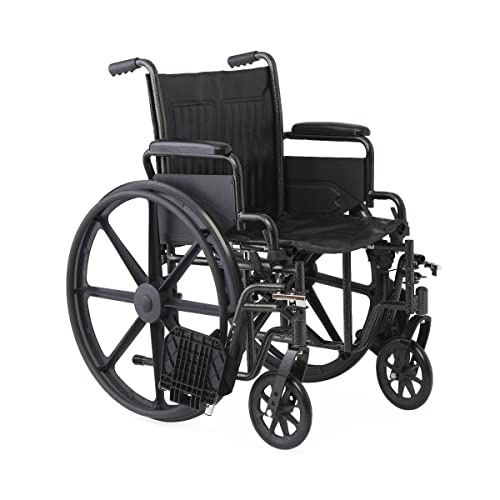 Medline K2 Basic Wheelchair With 18"W Seat, Removeable Desk-Length Arms And Swing-Away Leg Rests #TOP7