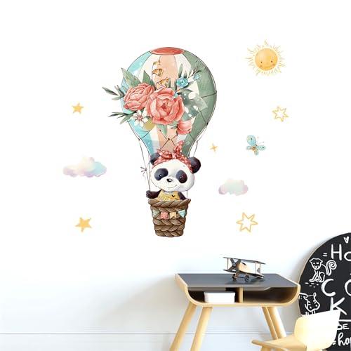 Vinilo Decorativo Infantil Globo Aire Caliente Panda miniatura 2