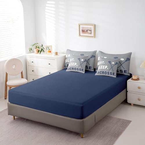 Image of Feelyou Lacrosse Comforter Set Full Size 7 Piece for Kids Adults