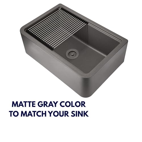 Ensamble colador cesta 3.5" para fregadero gris miniatura 3