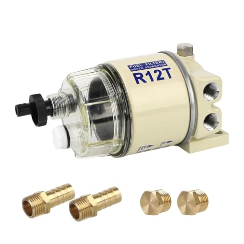 Filtro de combustible R12T separador de agua y aceite 120AT para motor diésel marino