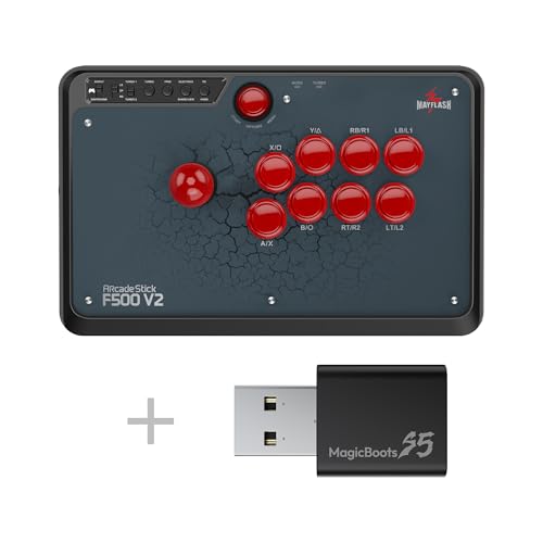 MAYFLASH F500 Arcade FightStick PS5 Fighting Stick joystick and MAGICBOOTS-S5 Bundle Compatible with PS5, Xbox Series S/X, PS4,PS3, Xbox One, Xbox 360, PC, Switch/Switch 2 and more