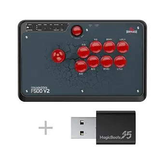 Mayflash F500 Arcade FightStick PS5 Fighting Stick Joystick and MagicBoots-S5 Bundle