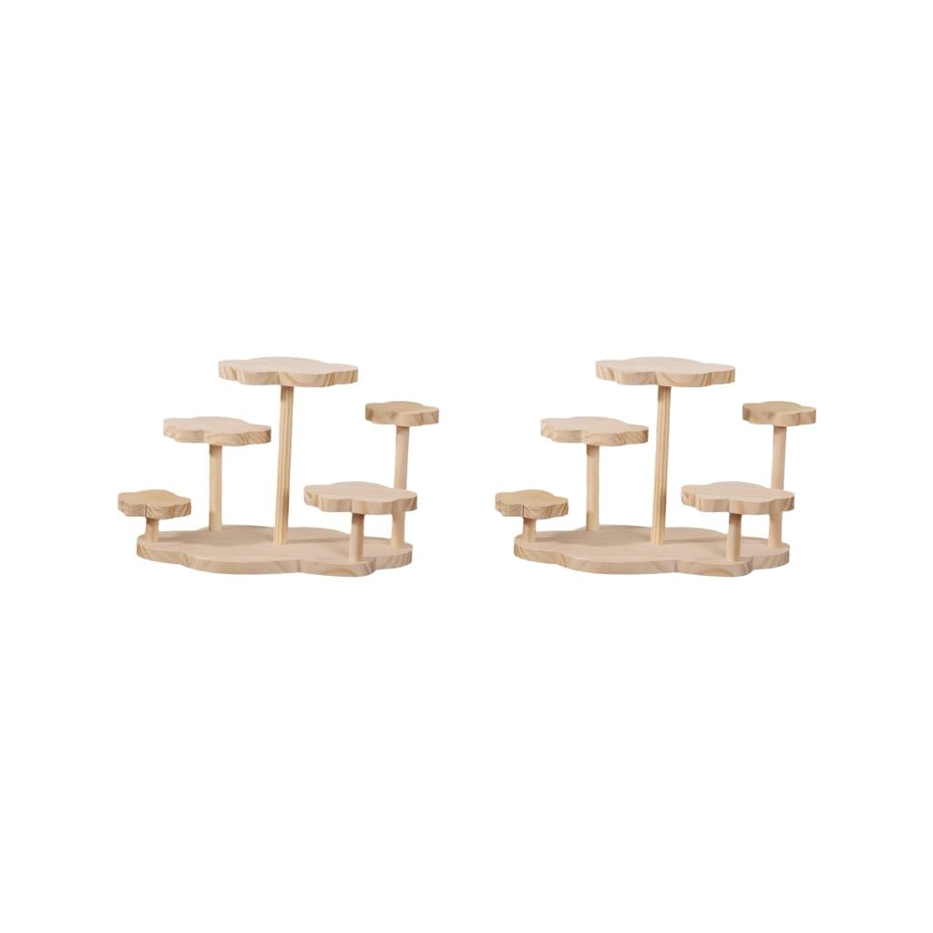 2 soportes de madera para restaurantes y uso en interiores, elegantes soportes de exhibición para menús, carteles o decoraciones, ideal para cafeterías y comedores