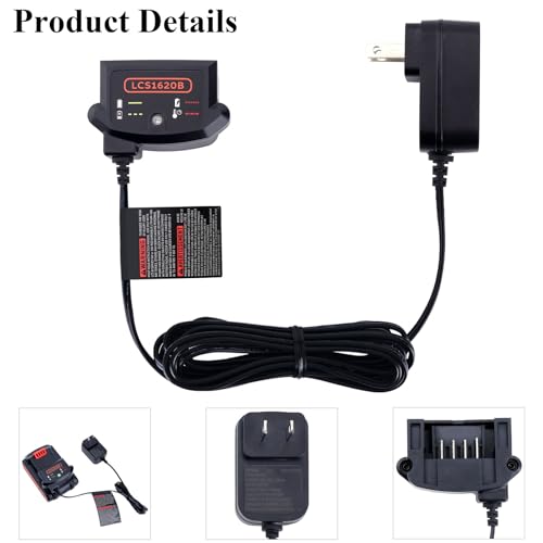 Image of LCS1620B Replacement for Black and Decker 20V Lithium Battery Charger, Compatible with Black and Decker 12V and 20V MAX Battery LBXR20