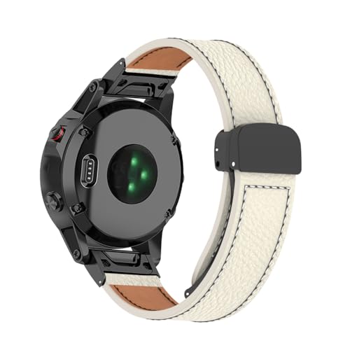 Correa de cuero compatible con Garmin Fenix 7S/6S/5S miniatura 4