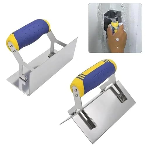 Concrete Tools Set Stainless Drywall Rock External Degree Trowel Corner and Sheet Inner Internal 90 Outer Stee Drywall Corner Trowel Solid Plastering Bricklaying Finishing Kit,2 PC (Inside & Outside) - Image 6