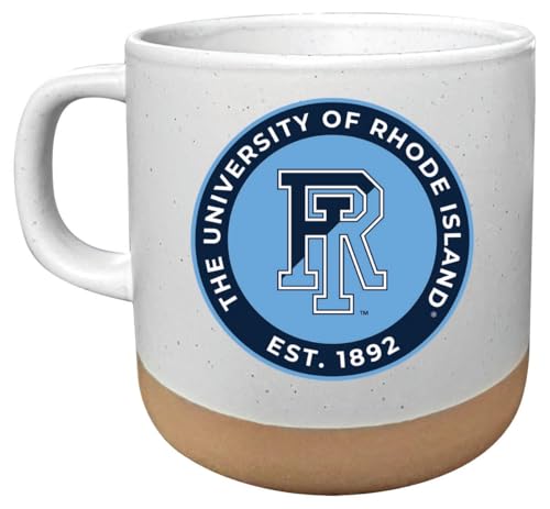 R and R Imports Rhode Island University 14 oz Mug with Clay Bottom Officially Licensed Collegiate Product Single