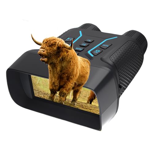 HMWOKPOT Night Vision Goggles 4K Binoculars, 8X Digital Zoom, 4000mAh Battery Nightvision, 4.5