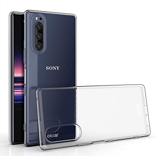 Olixar for Sony Xperia 5 Clear Case - Silicone Gel TPU Flexible - Ultra Thin - Slim Protection - Wireless Charging Compatible - Shockproof Phone Cover - Crystal Clear