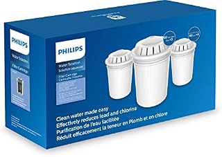 Philips AWP201, Replacement Water Filter Cartridges, Lasts up to 120 Days, 3-Pack, 600 litres
