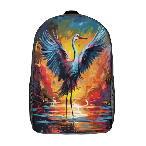 Sac à dos grue à couronne rouge 43,2 cm avec finitions haut de gamme