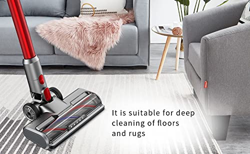 KENVOR Cepillo Eléctrico Compatible con Dyson V7 / V8 / V10 / V11/V15 Aspiradoras, Cabezal de Recambio Cepillo para Suelos para Alfombras y Suelos Duros,Gris