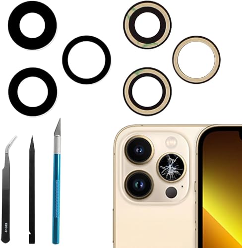 13 Pro Back Camera Glass Lens Replacement for iPhone 13 Pro Camera Glass Lens with Pre-Installed Adhesive,Back Camera Lens Glass with Replacement Repair Toolkit Set