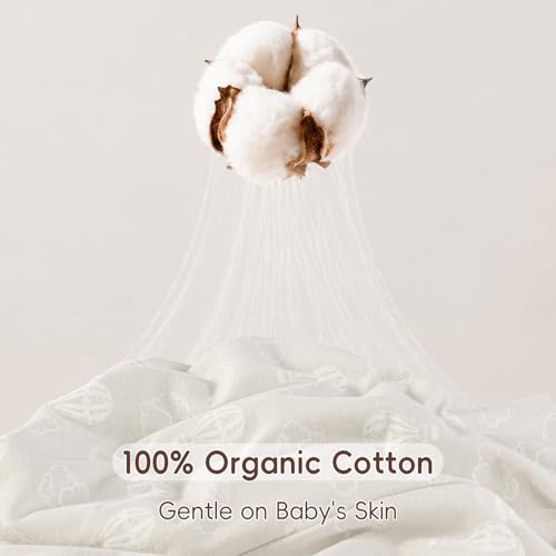 Image of david's kids 3 Pack 100% Organic Cotton Baby Sleep Sack 6-12 Months, Ultra Soft Baby Wearable Blankets with 2-Way Zipper, Comfy Sleep Sack for Newborn Boys Girls Neutral, Medium Size, Elephant
