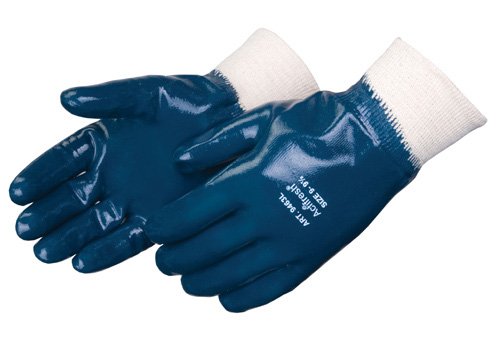 Liberty 9463SP Nitrile Heavyweight Fully Coated Glove with Knit Wrist, Chemical Resistant, Small, Blue (Pack of 12)