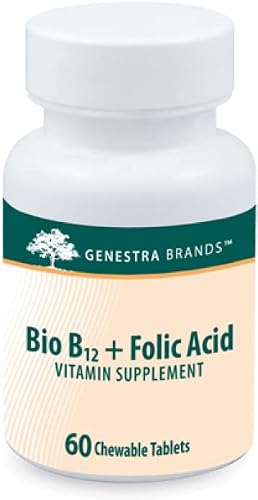 Genestra Brands Bio B12 + Folic Acid | Vitamin Supplement | 60 Chewable Tablets