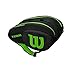 Wilson Padel Bag Paletero, 2 compartimentos principales, Negro/Verde