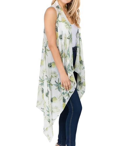 Image of Scarfand's Women's Sheer Open Front Lightweight Sleeveless Long Duster Cardigan Vest
