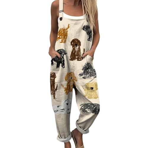 Salopette d'été en lin pour femme - Le pantalon de plage et de travail large
