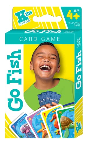 JA-RU Go Fish Card Game (1 Pack) Size 4.7"x 3" Colorful Go Fish Cards for Kids, Classic Family Games, Travel Game, Birthday Party Favors & Goodie Bag Stuffers. GoFish-3604-1s