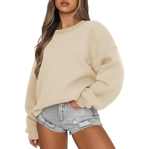 LOMON Crewneck Sweatshirt for Women Casual Oversized Pullover Hoodies Long Sleeve Fleece Tops Sweater Black Letter Small