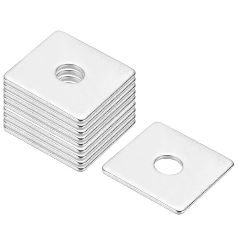 PATIKIL M8x30x2mm Square Washers, 36pcs Square Plate Washers Square Strut Washer Bearing Plate 304 Stainless Steel Flat Pad Spacer Hardware Fastener Nut Bolt Gasket