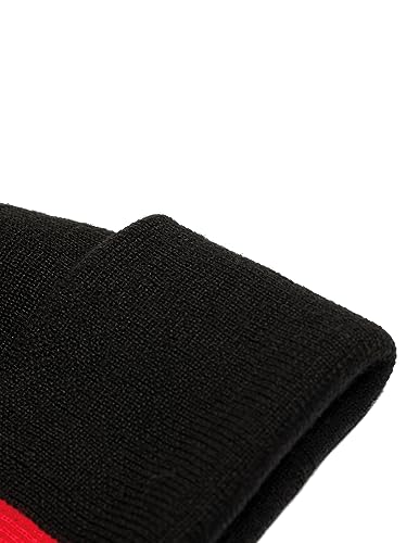 Rossignol - Berretto Luka Da Uomo - Caldo Berretto Invernale In Lana, Morbido Cappello Con Pompon, Logo Del Gallo E Strisce Tricolori, Nero, Taglia Unica - 2