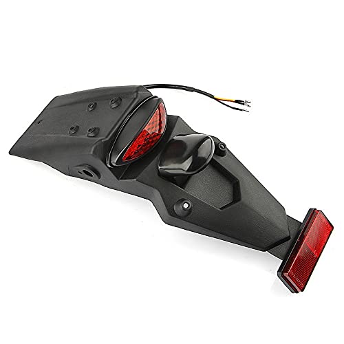 Portamatrículas Trasero Para Moto Enduro CR/WRF, Con Luz LED, Eliminador De Guardabarros - Color Rojo