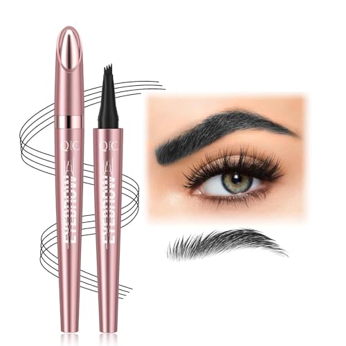 Magic Liquid Eyebrow Pencil - New 4 Tip Microblade Brow Pen, Natural Long-Lasting Hair-Like Defined Contouring Brows (# 04)