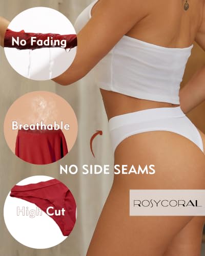 Image of High Waisted Thongs for Women Panties Tangas Sport Seamless Underwear 6Pack