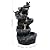 GIFZES Outdoor Water Fountain Cascading Rock Water Fountain, 5-Tiers Cascading Waterfall with LED Lights, Outside Electric Patio Water Features Fountain, Garden Waterfall Decor Black