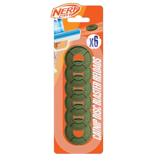 Nerf Disques en Mousse pour Chat - Jouet interactif Durable de 38,4 mm - Lot de 6