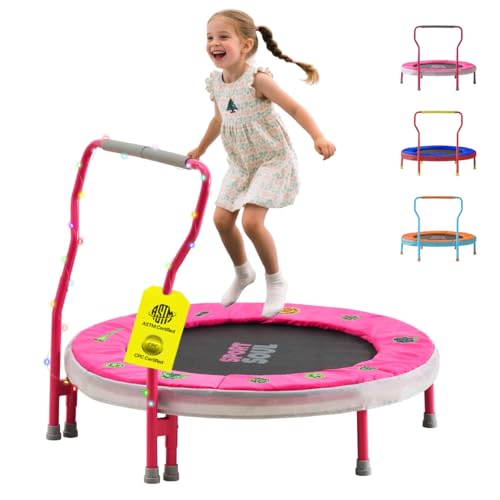 SPORTSOUL Mini Trampoline for Kids 3-6 with Super Safe Foam