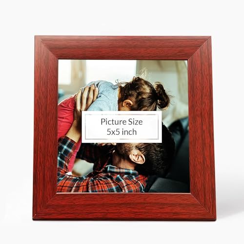 Image of Art Street Decorative Premium Set of 6 Individual Wall Hanging Picture Frame for Home, Living Room, Study Room Decor & Office Decor(5 inch X 5 inch Picture Size) - Brown