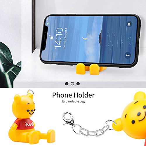 Iphone 11 Case With Hd Screen Protector, Cute Winnie Cartoon 3D Character Silicone Cover Case For Apple Iphone 11 6.1" With 2 Lanyard, 1 Cell Phone Stand, 1 Phone Storage Bag #TOP3