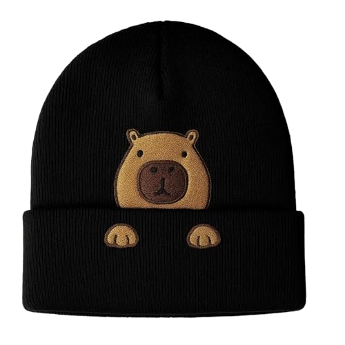 GYTFOG Capybara Beanie, Capybara Hat, Cute Gifts for Women, Perfect Capybara Gifts for Boys, Women & Girls, Funny Birthday Christmas Stocking Gifts Stuff
