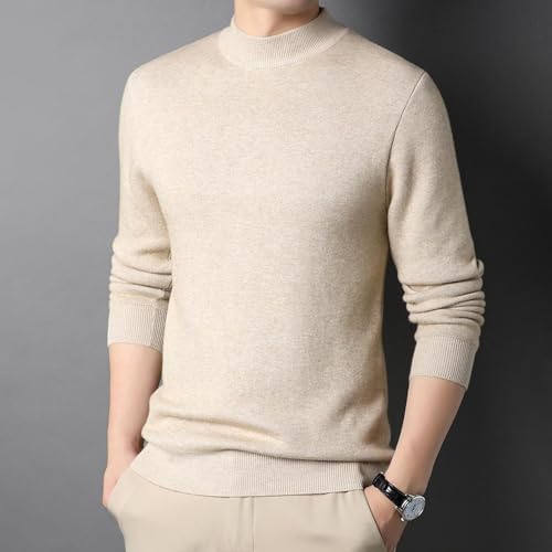 Men's Crew Neck Sweater Slim Fit Velvet Sweater for Men Long Sleeve Pullover Sweater Stretch Men's Crew Neck2