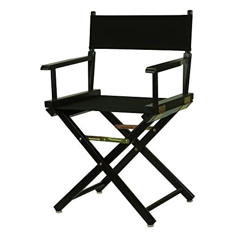 Casual Home Director Chair, hardwood, Black Frame-Solid Wood, 18 Inch Cover