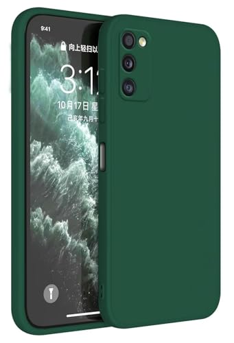 Topme Cover per Samsung Galaxy A41 (6.1' Inches) Custodia Case, Protezione Della Pelle Della Custodia in Silicone Tpu - Verde scuro