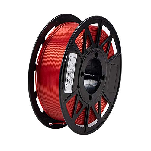 Image of Tesseract Premium PLA + 1.75mm 3D Printing Filament | Dimensional Accuracy + /- 0.03mm | Compatible with Most FDM Printers | 1 KG 3D Printer Filament - PLA Silk Red (Quantity 1)