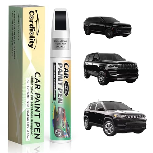 Image of Car Touch Up Paint Diamond Black Crystal Pearl(PXJ /KXJ) for Jeep, Color Accurate Car Scratch Repair Remover Pen Fix Auto Paint Chips and Nicks